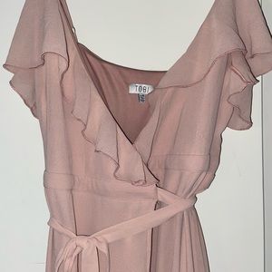 Tobi pink formal wrap dress